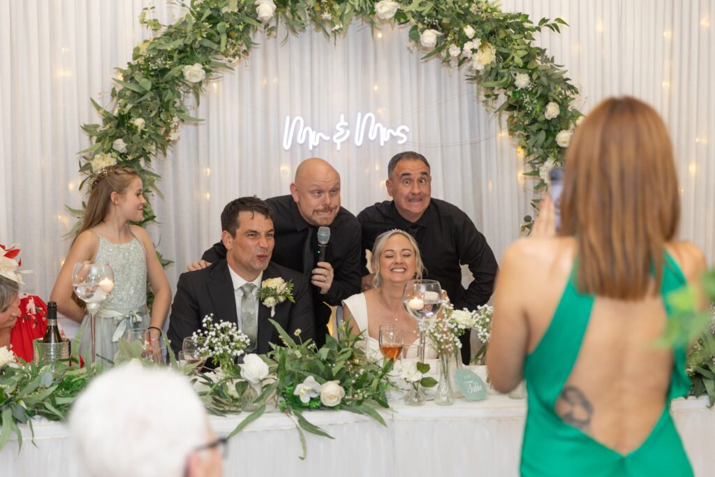 The Sing Along Waiters providing wedding entertainment at the Royal Toby for Gaynor and Andrew's wedding.