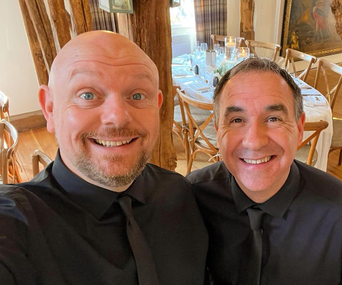 The Sing Along Waiters providing wedding entertainment at the Plough Inn, Eaton