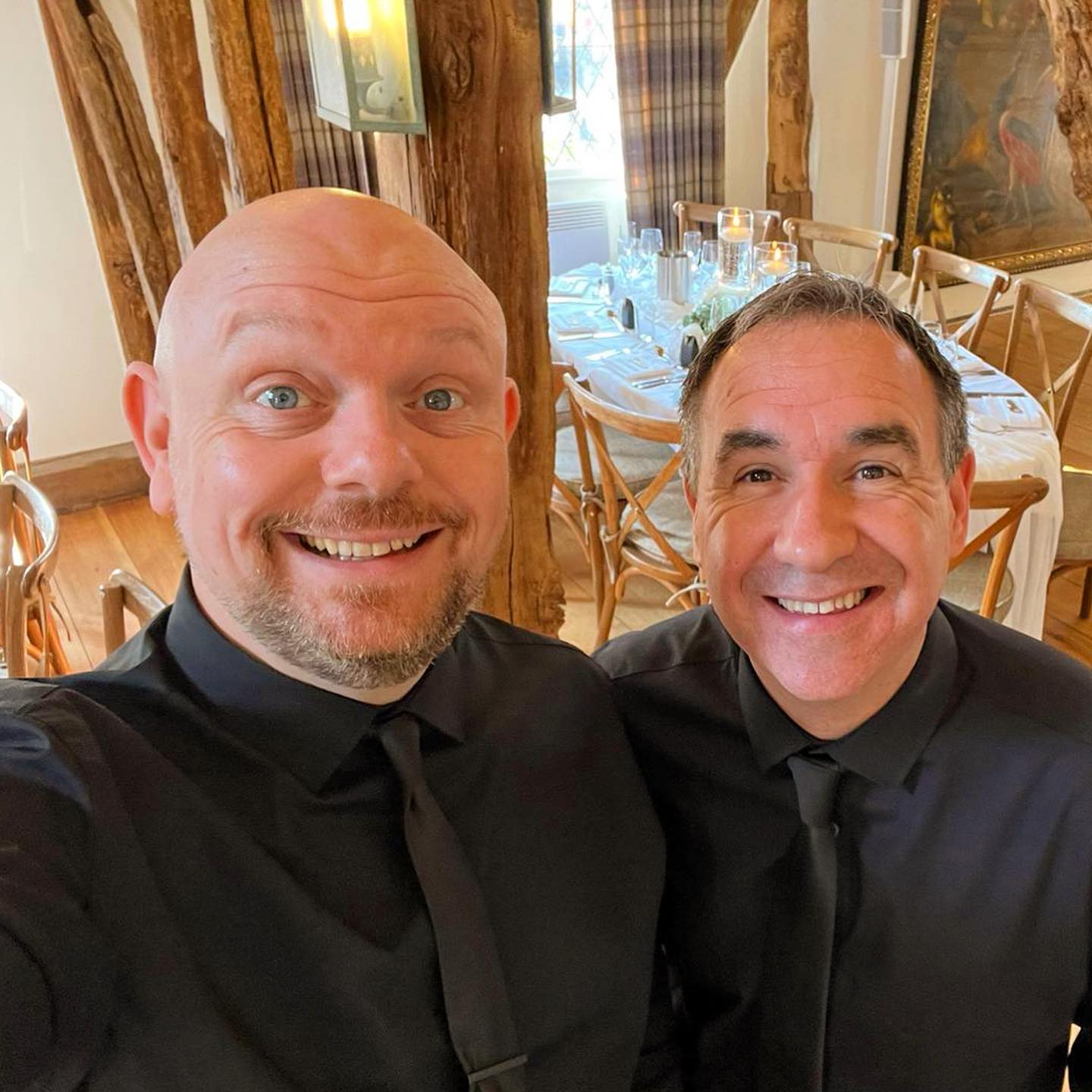 The Sing Along Waiters providing wedding entertainment at the Plough Inn, Eaton